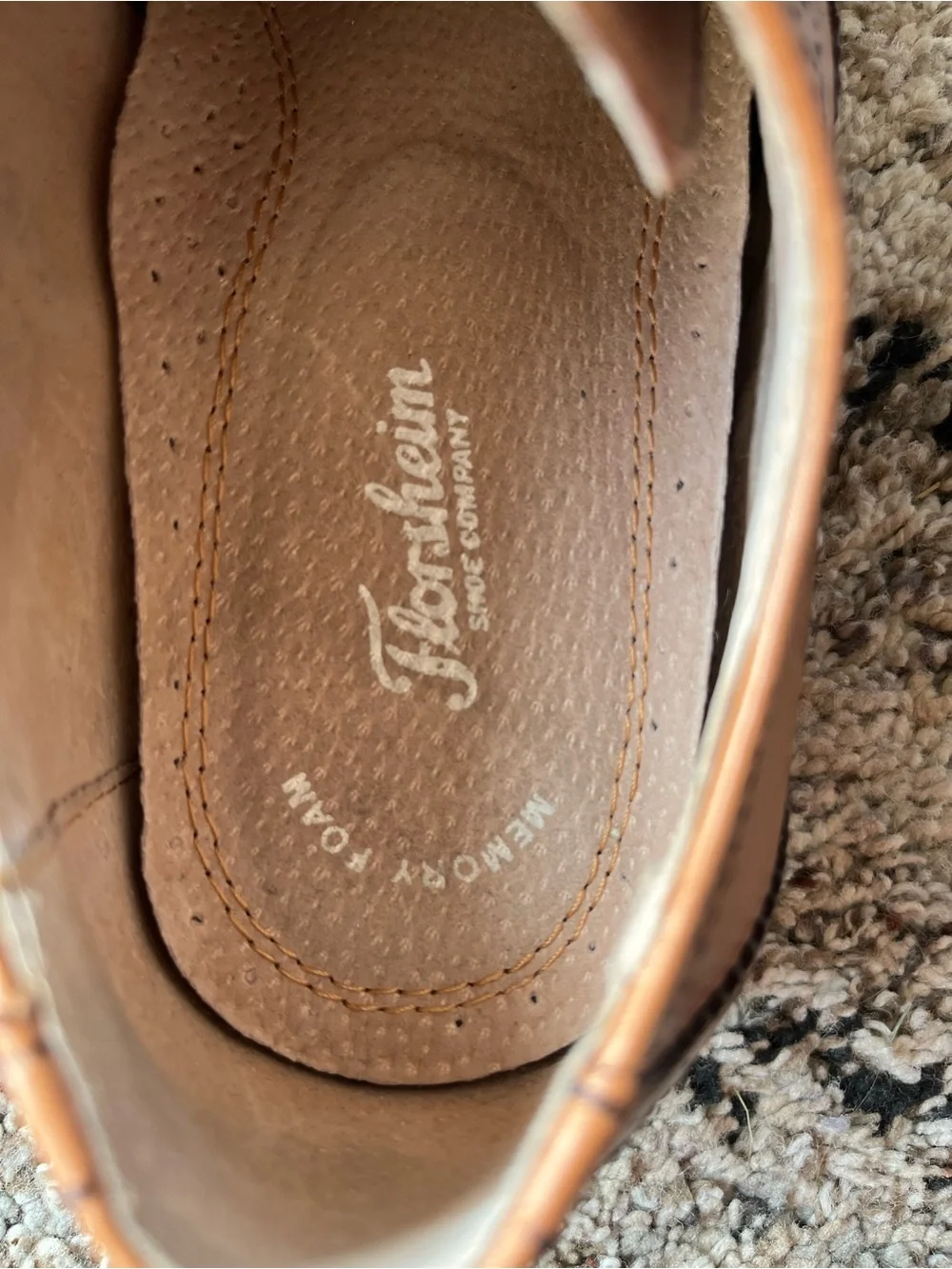 Florsheim Boys' Tan Brown Wingtip leather Dress Shoes